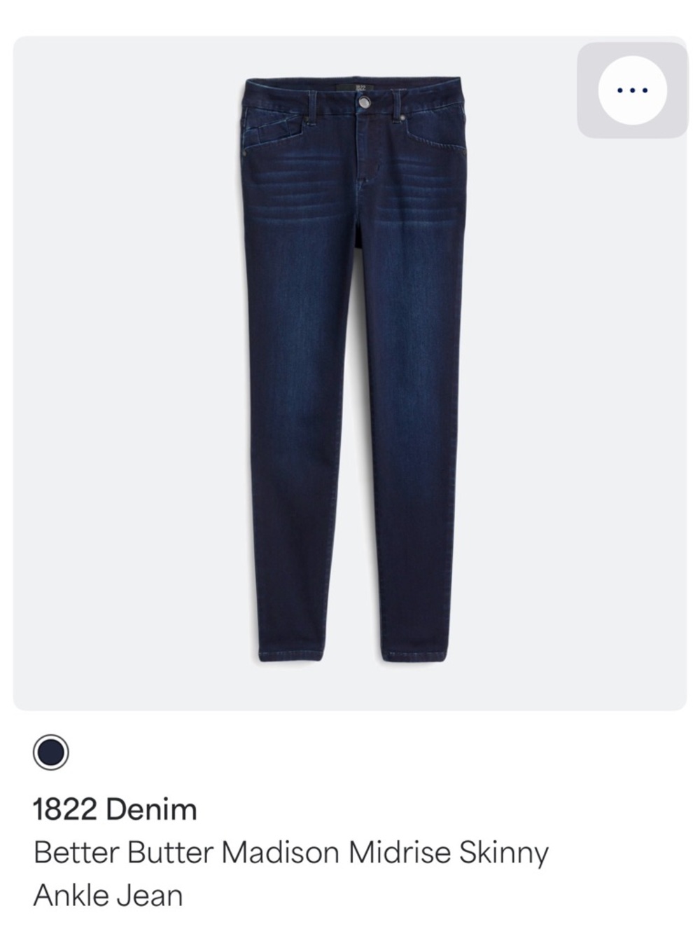 1822 Better Butter Madison skinny jeans size 10  or 30. EUC